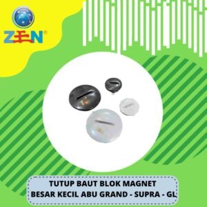 Tutup Baut Blok Bak Magnet Besar Kecil Hitam & Abu Grand / Supra / GL