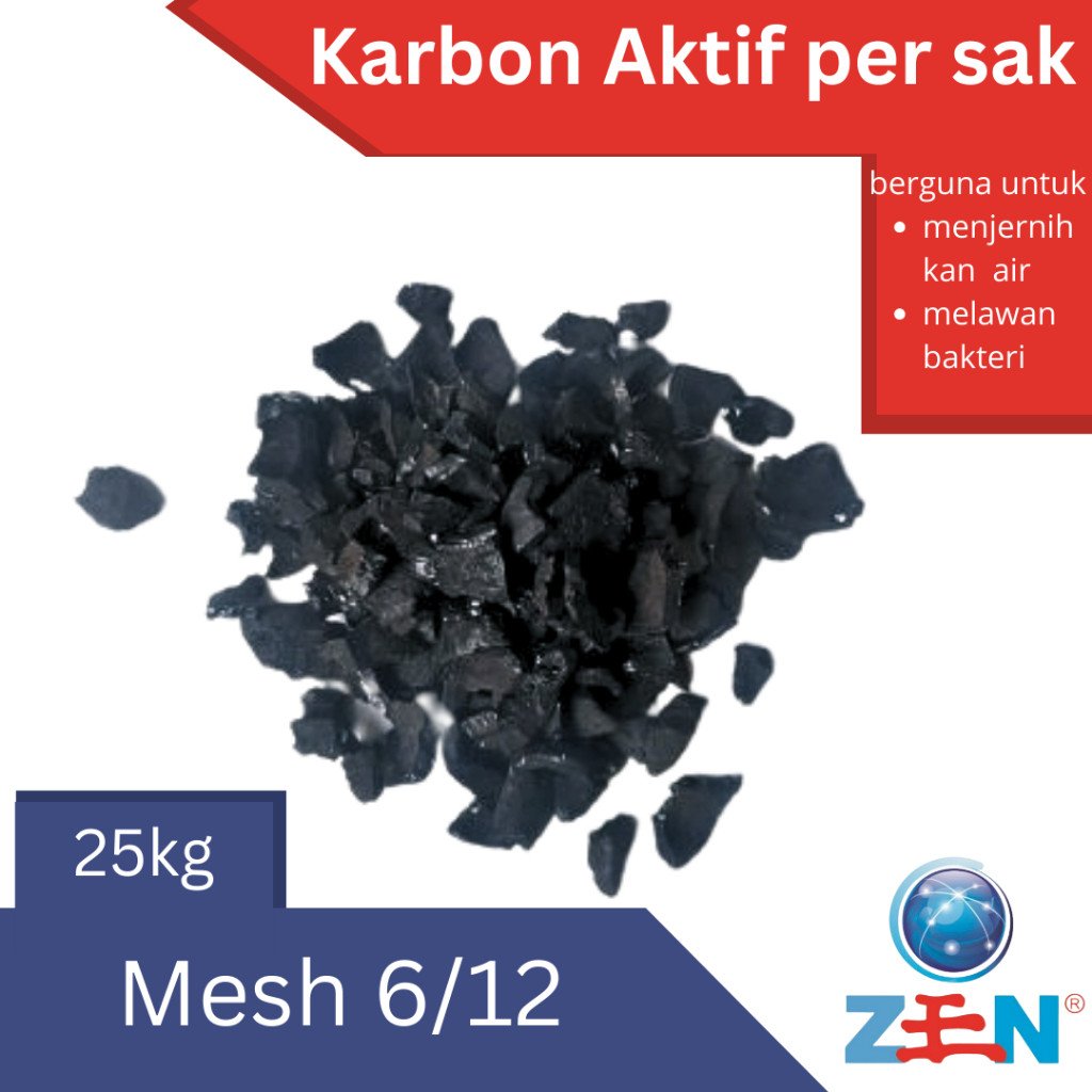Karbon Aktif (Media Filter Air) Per Sak Atau Karung Berat 25 Kg