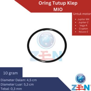 ORING TUTUP KLEP MIO-JUPITER .HQ MURAH 300/PCS ,TAHAN PANAS TAHAN OLI TAHAN BENSIN .SINTETIS 100%