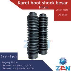 Karet Boot Trail, Cover Shock, Pelindung Shock Semua Jenis Motor Trail Ukuran Besar (1 Set)