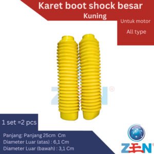 Karet Boot Trail / Cover Shock / Pelindung Shock Trail Besar (KUNING) (1 SET)