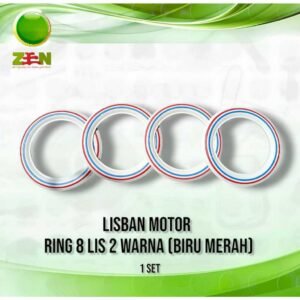 Lis Ban MOTOR / SEPEDA LISTRIK Ring 8" INCH 2 Warna BIRU MERAH White Wall (1 SET = ISI 4 BUAH)