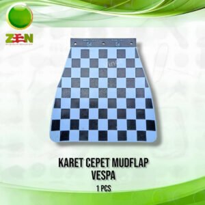 Karet Cepet Mudflap Vespa Motif Catur Biru Hitam