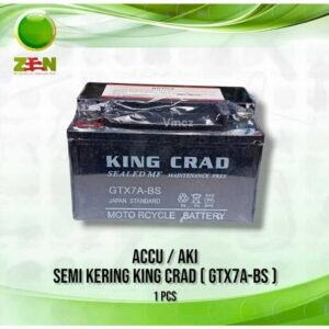 Accu / Aki Motor Semi Kering King Crad ( GTX7A-BS )