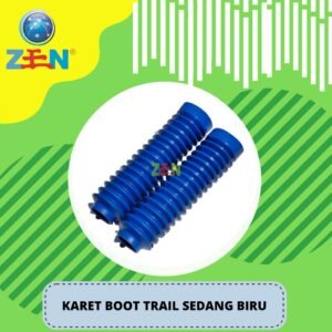 Karet Boot Trail, Cover Shock, Pelindung Shock Semua Jenis Motor Trail Ukuran Besar Biru (1 SET)