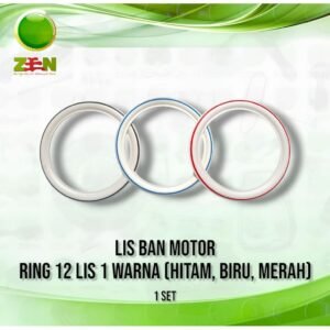 Karet Lis Ban White Wall Motor, Universal Ring 12" INCH Satu Warna (1 Set)