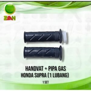 Handgrip / Handvat + Pipa Gas Standar SUPRA Tahan Sobek Dan Elastis (1 PASANG)