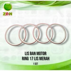 Lis Ban White Wall MOTOR Ring 17" INCH LIS MERAH White Wall (1 SET = ISI 4 BUAH) Super Rubber