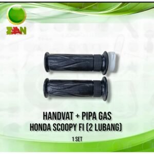 Handgrip / Handvat + Pipa Gas Standar SCOOPY FI Tahan Sobek Dan Elastis (1 PASANG)