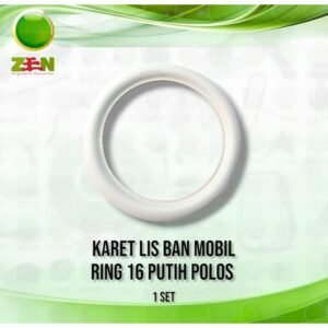Lis ban MOBIL RING 16 Putih Polos KARET LIS BAN WHITE WALL WHELLS HQ Special Rubber (1SET 4 BUAH}