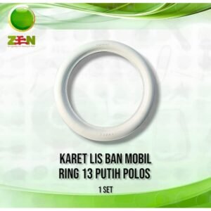 Lis ban MOBIL RING 13 Putih Polos KARET LIS BAN WHITE WALL WHELLS HQ Special Rubber (1SET 4 BUAH}