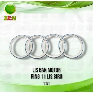 Lis Ban MOTOR ( SEMUA MOTOR ) Ring 11" INCH LIS BIRU White Wall (1 SET = ISI 4 BUAH) Super Rubber