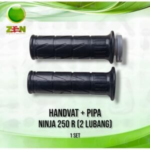 HAND GRIP/ HANDVAT/ HAND PAD / GRIP MOTOR + PIPA NINJA 250R SPEK ASLI GENUINE ORIGINAL REM PER SET