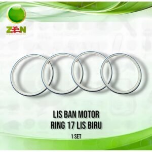 Lis Ban MOTOR ( SEMUA MOTOR ) Ring 17" INCH LIS BIRU White Wall (1 SET = ISI 4 BUAH) Super Rubber